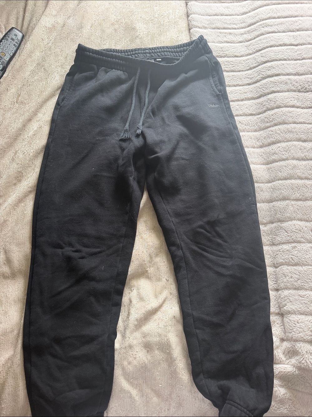 TNA sweatfleece boyfriend fit pants